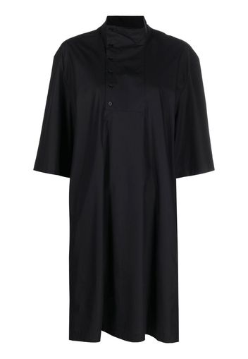 Lemaire high neck flared cotton dress - Nero