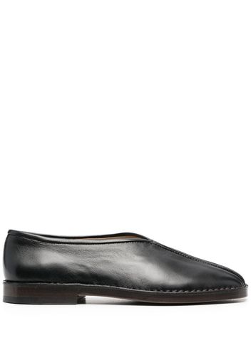 Lemaire square-toe leather loafers - Nero