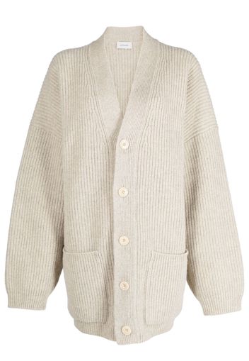 Lemaire ribbed-knit wool cardigan - Grigio