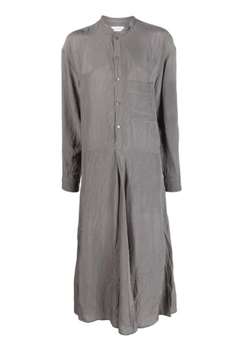 Lemaire band-collar midi shirtdress - Grigio