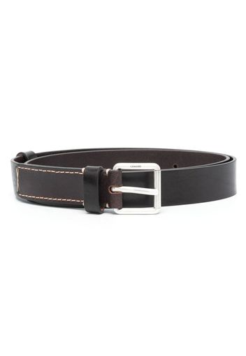 Lemaire logo-engraved leather belt - Marrone