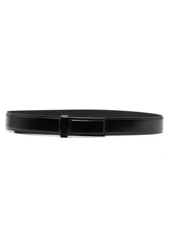 Lemaire square-tip leather belt - Nero