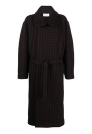 Lemaire belted houndstooth coat - Marrone