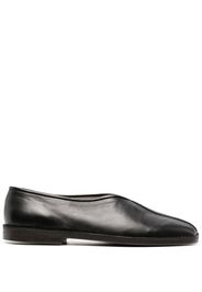 Lemaire 20mm square-toe piped leather loafers - Nero