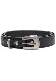 Lemaire grained-texture leather belt - Nero