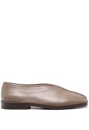 Lemaire piped-detail square-toe loafers - Marrone