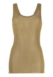 Lemaire ribbed silk jersey tank top - Verde