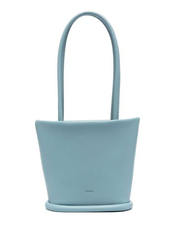 LEMELS debossed-logo leather shoulder bag - Blu