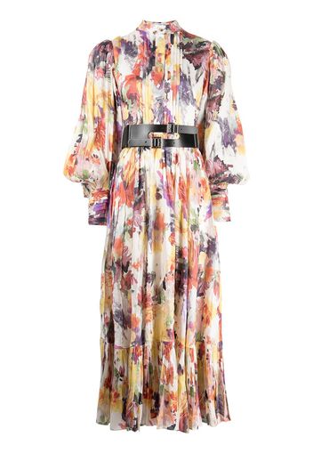 Leo Lin Poise floral-print maxi dress - Bianco