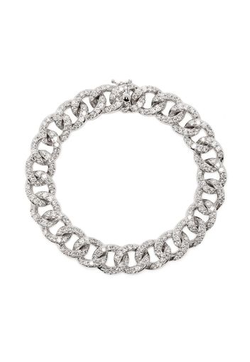 LEO PIZZO Bracciale Groumette in oro bianco 18kt e diamanti - Argento