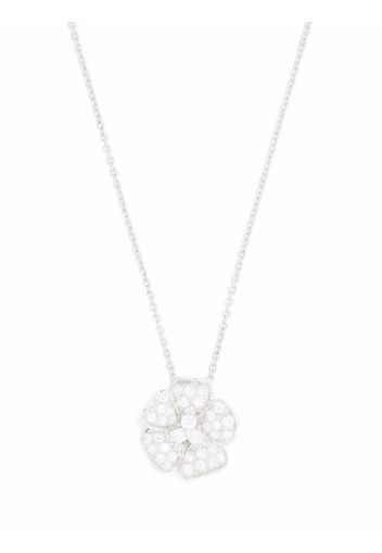 LEO PIZZO Collana Flora in oro bianco 18kt con diamanti - Argento