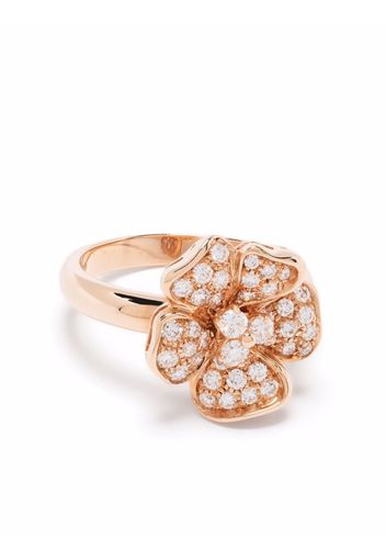 LEO PIZZO Anello Flora in oro rosa 18kt con diamanti