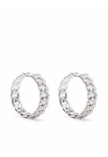 LEO PIZZO 18kt white gold Groumette diamond earrings - Argento