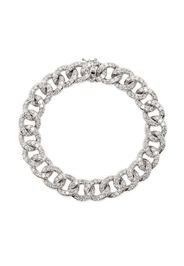 LEO PIZZO Bracciale Groumette in oro bianco 18kt e diamanti - Argento