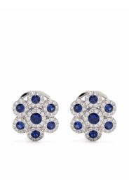 LEO PIZZO 18kt white gold Augusta sapphire and diamond earrings - Argento