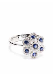 LEO PIZZO 18kt white gold sapphire and diamond ring - Argento