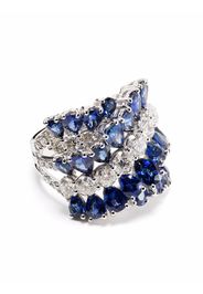 LEO PIZZO 18kt white gold sapphire and diamond ring - Argento