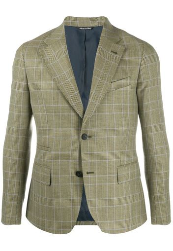 plaid tailored blazer