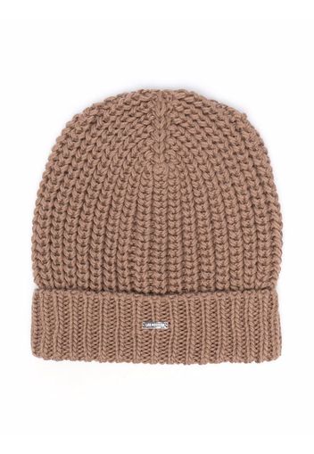 LES HOMMES KIDS TEEN knitted beanie hat - Marrone