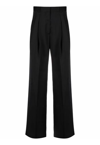 Les Hommes high-waisted wide-leg trousers - Nero