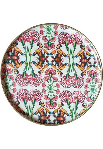 Les-Ottomans Patch NYC circular tray - Bianco