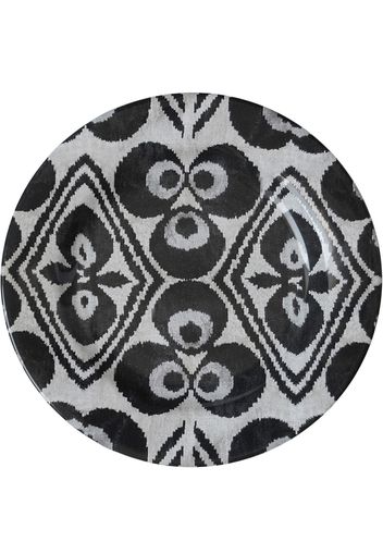 Les-Ottomans Piatto di ceramica Ikat (19cm) - Bianco