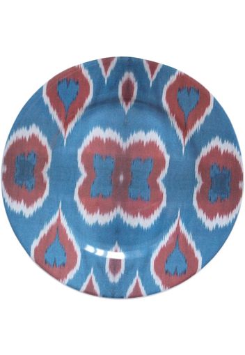 Les-Ottomans Piatto di ceramica Ikat (19cm) - Blu