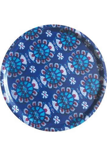 Les-Ottomans Ikat wooden tray - Blu