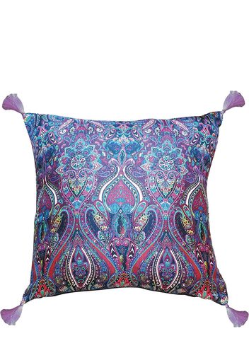 Les-Ottomans paisley-print silk cushion - Viola