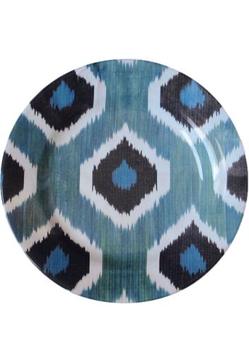 Les-Ottomans Piatto Ikat (19cm) - Blu