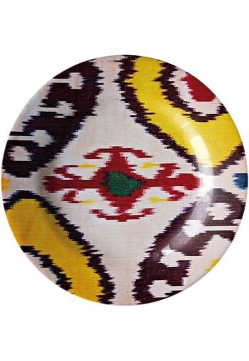 Les-Ottomans Piatto di ceramica Ikat (19cm) - Bianco