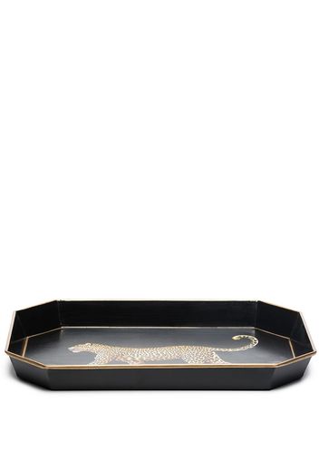 Les Ottomans LES OTT LEOPARD HNDPNTD IRON TRAY - Nero