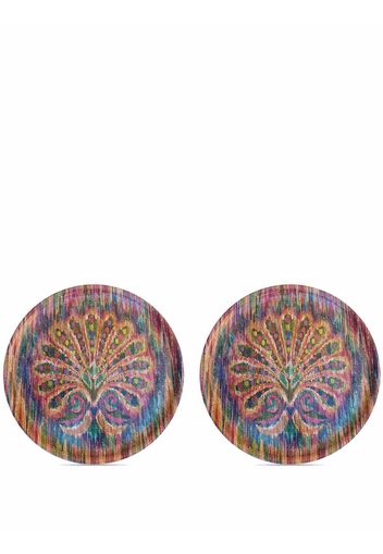 Les-Ottomans Set di vassoi Peacock Les Ottomans x Matthew Williamson - Multicolore