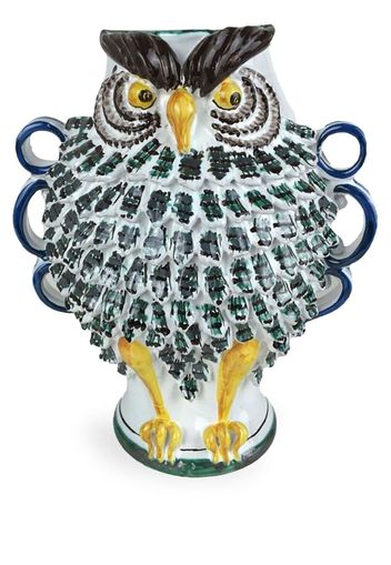 Les-Ottomans Owl porcelain vase - Nero