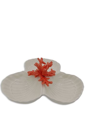 Les-Ottomans Coral porcelain starter plate - Bianco