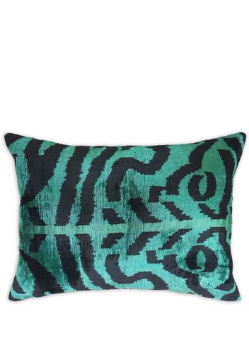 Les-Ottomans abstract-print velvet cushion - Verde