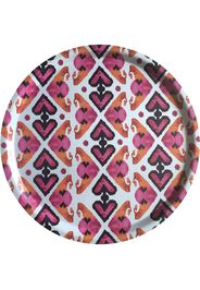 Les-Ottomans Ikat wooden tray - Rosa