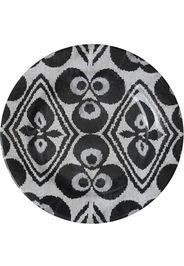 Les-Ottomans Piatto di ceramica Ikat (19cm) - Bianco