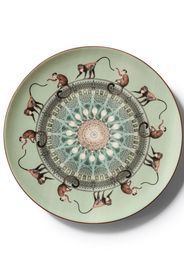 Les-Ottomans Constantinopoli monkey-print porcelain plate (28cm) - Verde