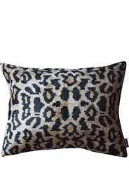 Les-Ottomans leopard-print velvet pillow - Nero