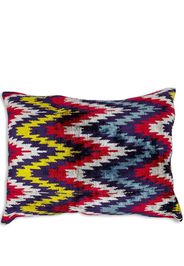 Les-Ottomans abstract-print silk cushion - Rosso