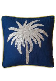 Les-Ottomans Palms embroidered cushion - Bianco