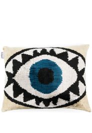 Les-Ottomans jacquard silk velvet cushion - Toni neutri