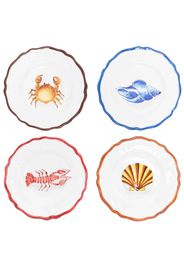 Les-Ottomans La Menagerie Dete salad plates (set of 4) - Bianco