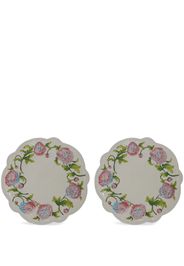 Les-Ottomans Ortensie ceramic presentation plates (set of two) - Bianco