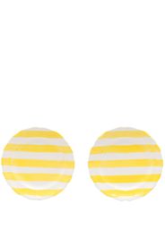 Les-Ottomans striped ceramic plate (set of two) - Giallo
