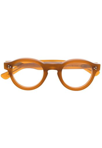 Lesca Gaston round-frame glasses - Marrone