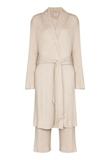 Willow waffle sleep set with robe top and trousers