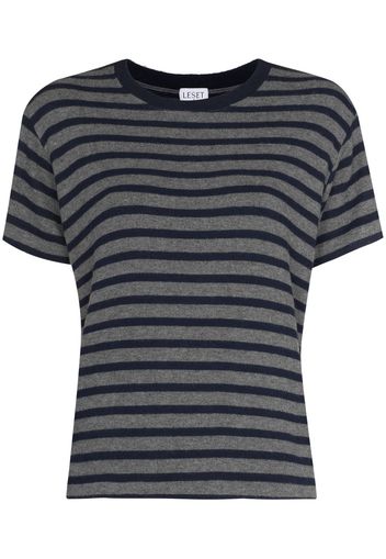 LESET Lori striped classic T-Shirt - Grigio