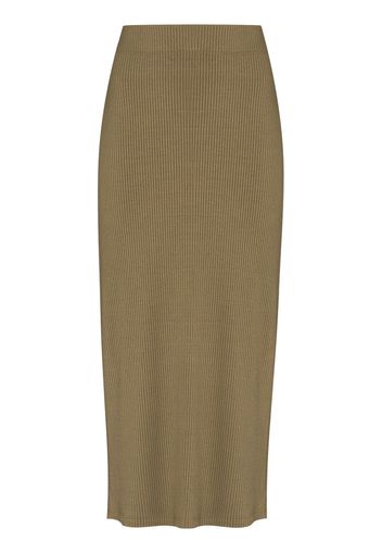 LESET ribbed pencil skirt - Verde